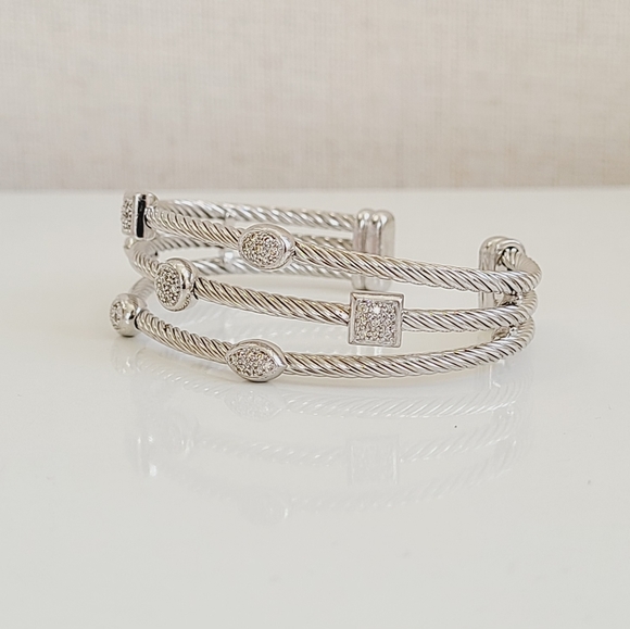 David Yurman Three Row Confetti Diamond Bracelet  - Picture 5 of 13